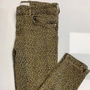 Leapard print skinny jeans